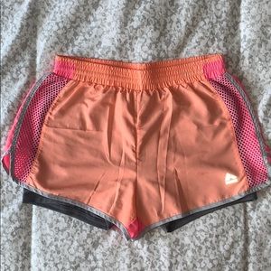 RBX Athletic Shorts - Pink, Orange, Gray - Small